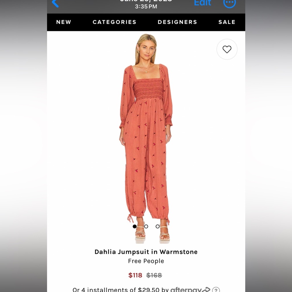 Free People Dahlia Jumpsuit